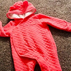 9 month baby girl snow suit bunting pink